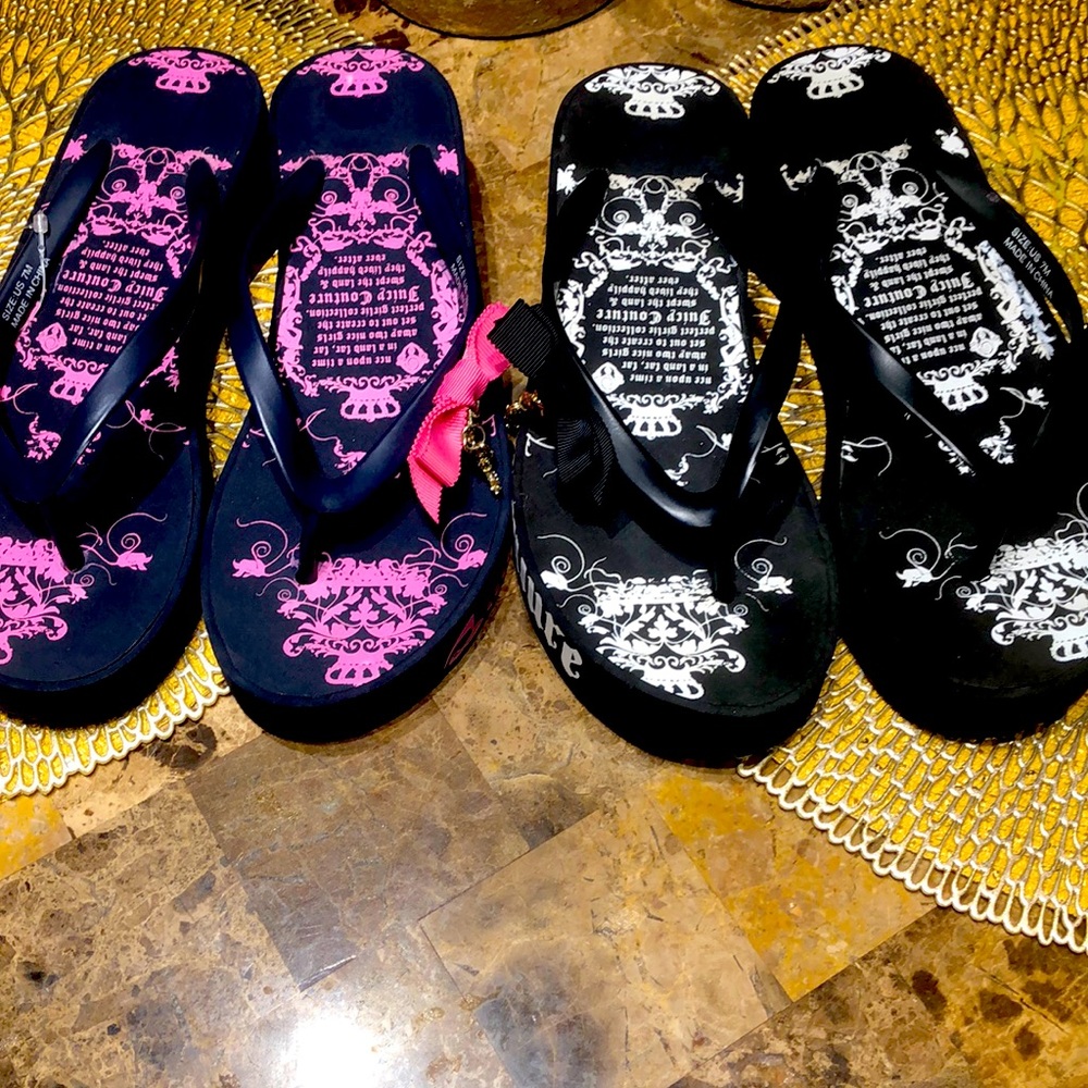 2 pairs Juicy Couture sandals size 7